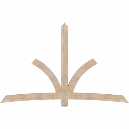 Ekena Millwork Davenport Smooth Timber Gable Bracket, Douglas Fir, 108"W x 68"H x 5 1/2"D x 5 1/2"F, 15/12 Pitch GBW108X68X0606DAV00SDF
